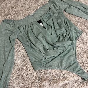 Bodysuit Seafoam green Plus size 1x long sleeve